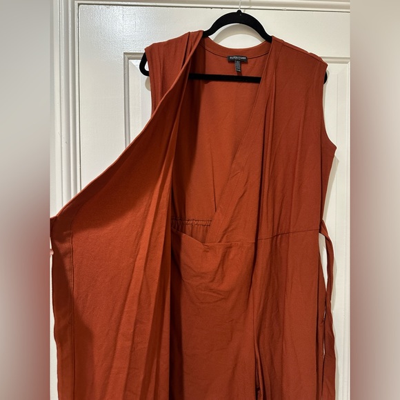 Eileen Fisher petite wrap front crepe sleeveless jumpsuit - Picture 9 of 16